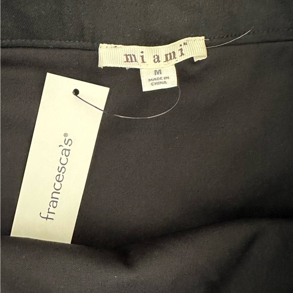 Francesca Black Mini Skirt- Brand New- sz M - Picture 2 of 3